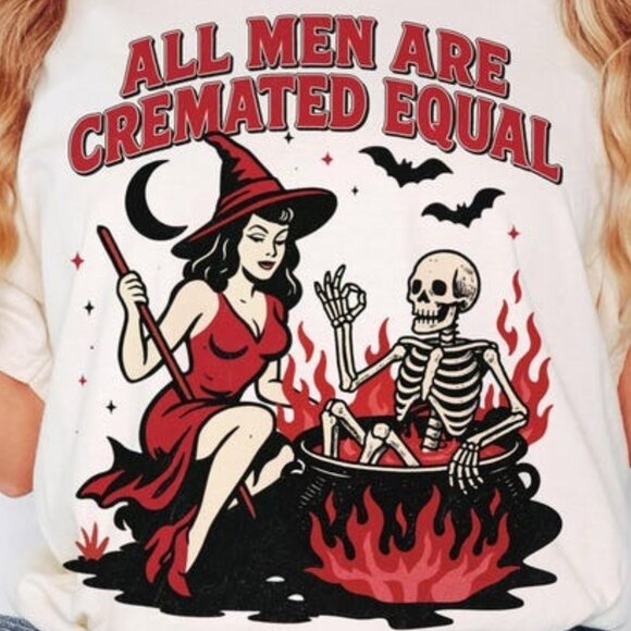 Funny Woman Halloween Retro Spooky Shirt - Picture 2 of 3